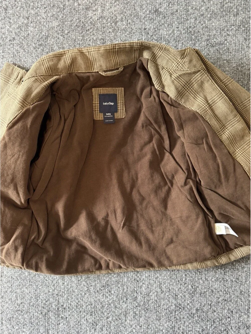 NWT Baby Gap Brown Cotton-Lined Jacket 6mo